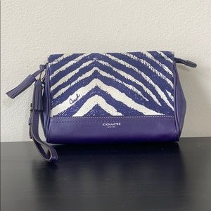 Coach Limited Edition Legacy Zebra Large Wristlet